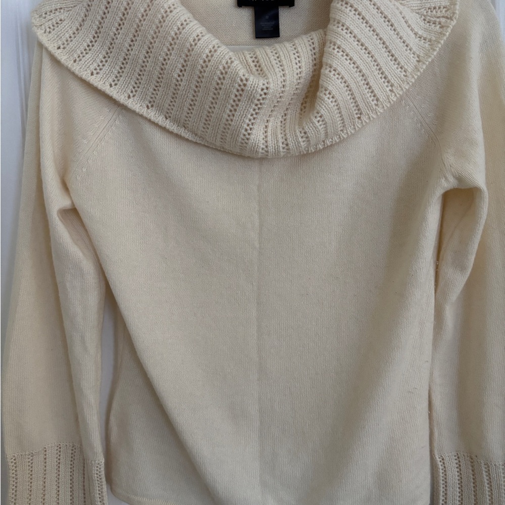 Women's Cream Sweater Cashmere and Cotton